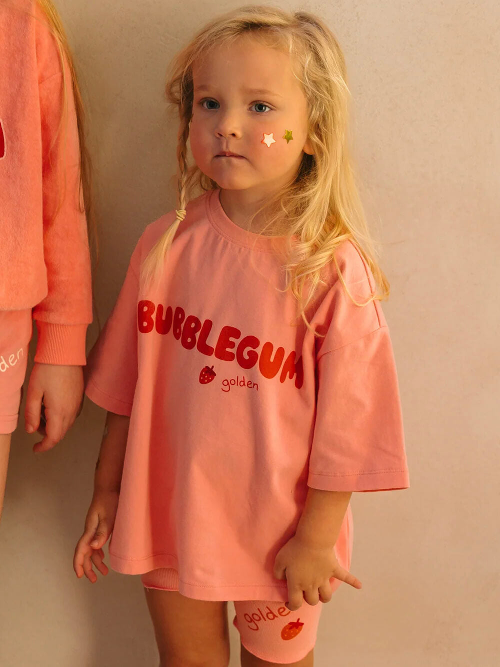 Bubblegum Mid Sleeve Tee - Pink Icing