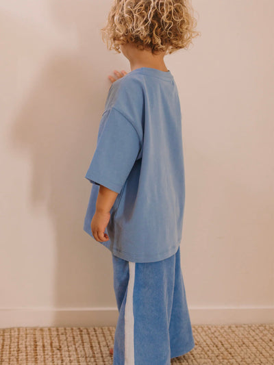 Lobster Mid Sleeve Tee - Pool Blue