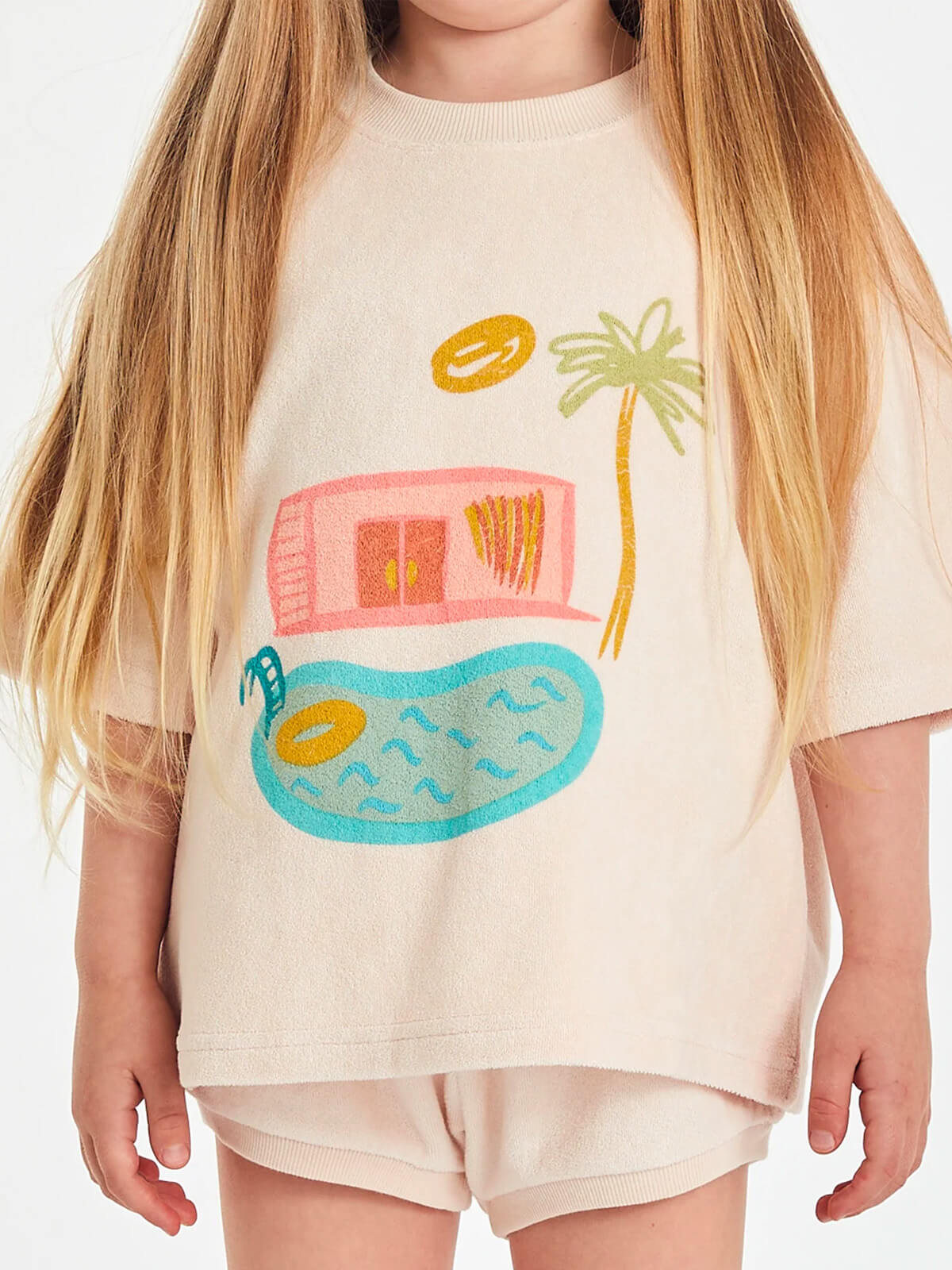 Pool House Mid Sleeve Tee - Shell