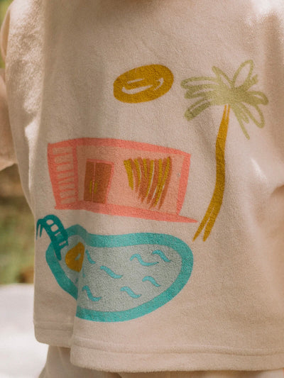 Pool House Mid Sleeve Tee - Shell