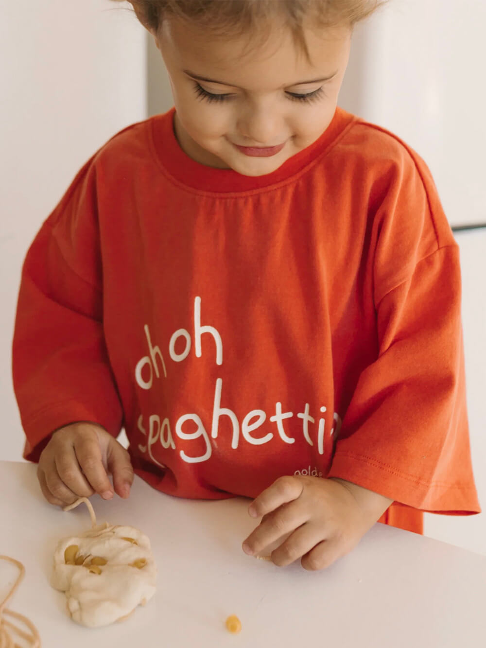 Spaghetti-O Mid Sleeve Tee - Tomato
