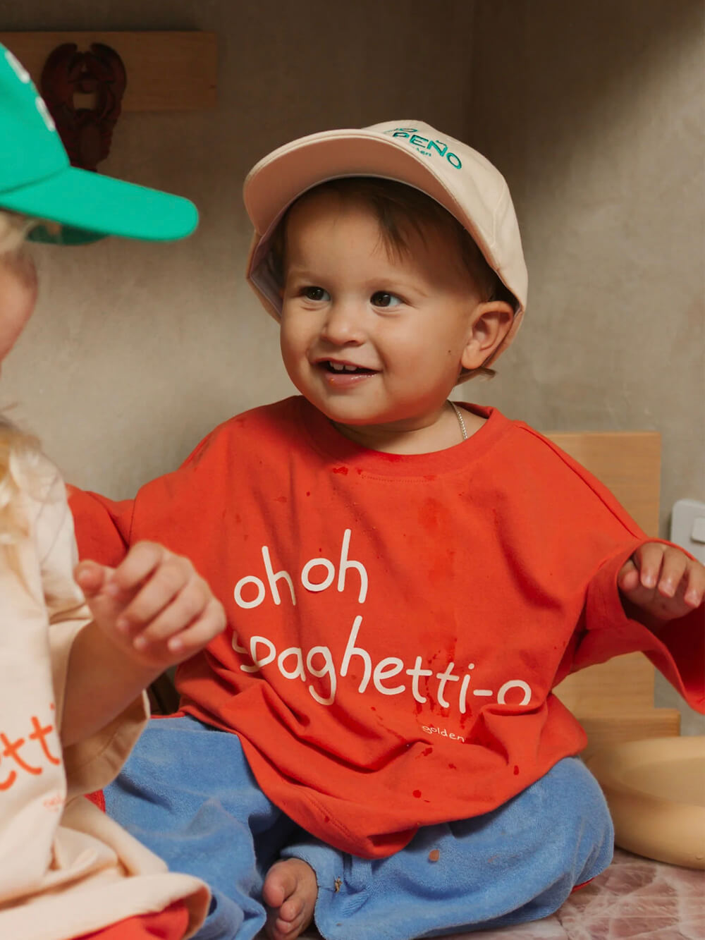 Spaghetti-O Mid Sleeve Tee - Tomato