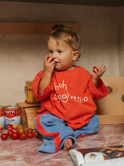 Spaghetti-O Mid Sleeve Tee - Tomato