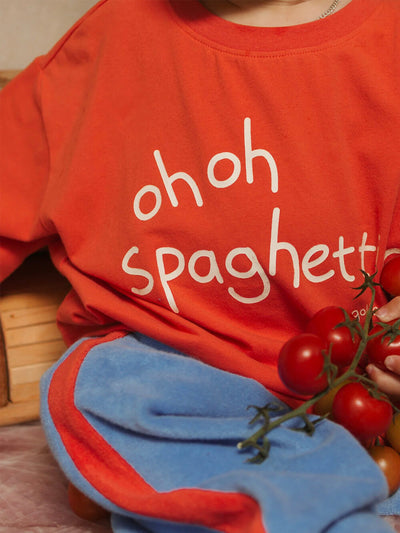 Spaghetti-O Mid Sleeve Tee - Tomato