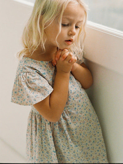 Blossom Dress - Indigo Bloom Print