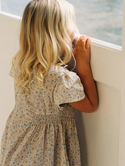 Blossom Dress - Indigo Bloom Print