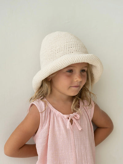 Crochet Bucket Hat - Ecru