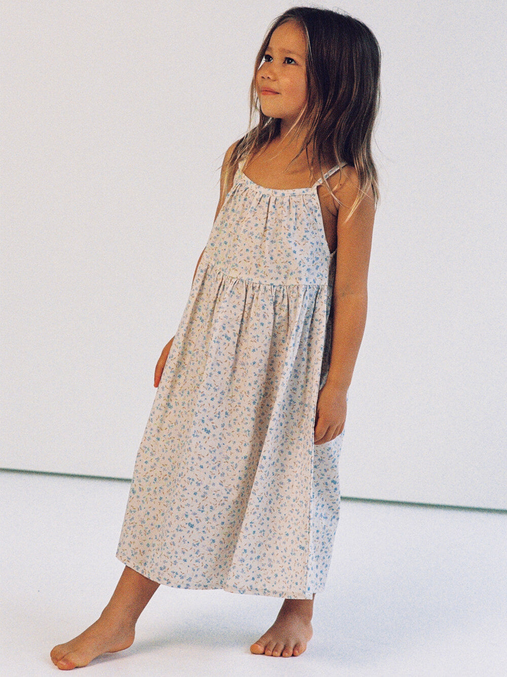 Darcy Dress - Indigo Bloom Print