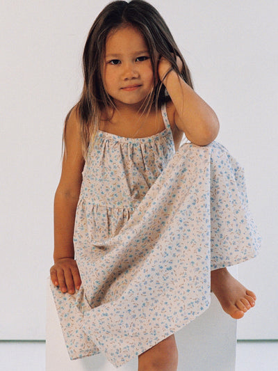 Darcy Dress - Indigo Bloom Print