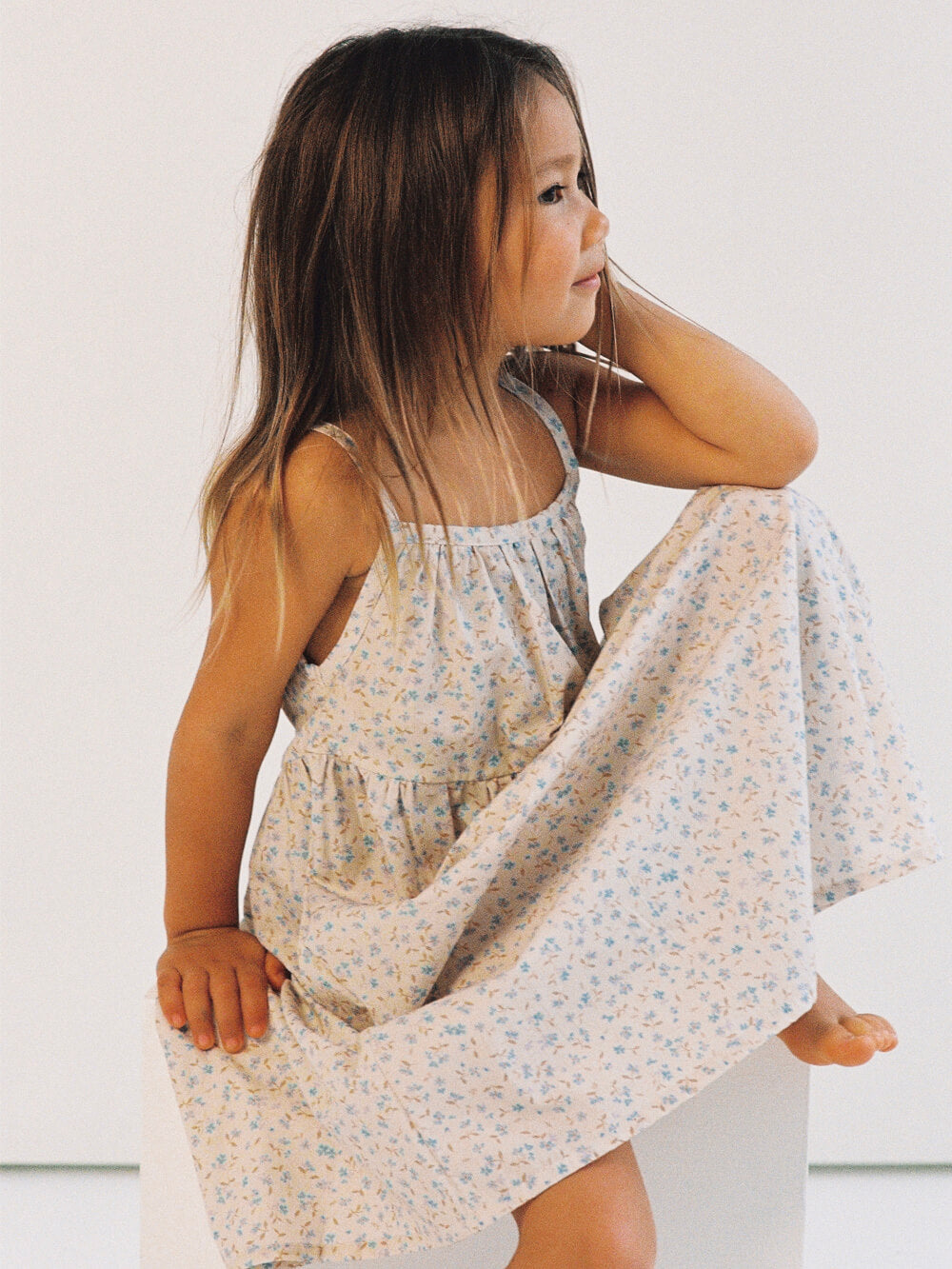 Darcy Dress - Indigo Bloom Print