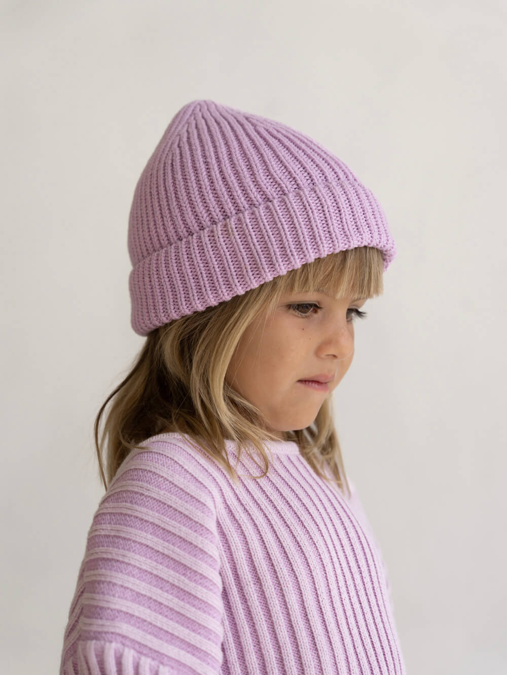 Knit Beanie - Mauve