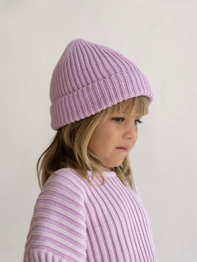 Knit Beanie - Mauve