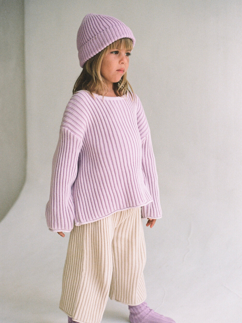Knit Beanie - Mauve