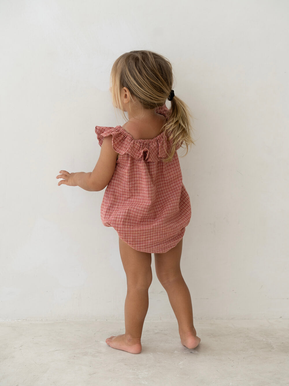 Pip Romper - Red Plaid