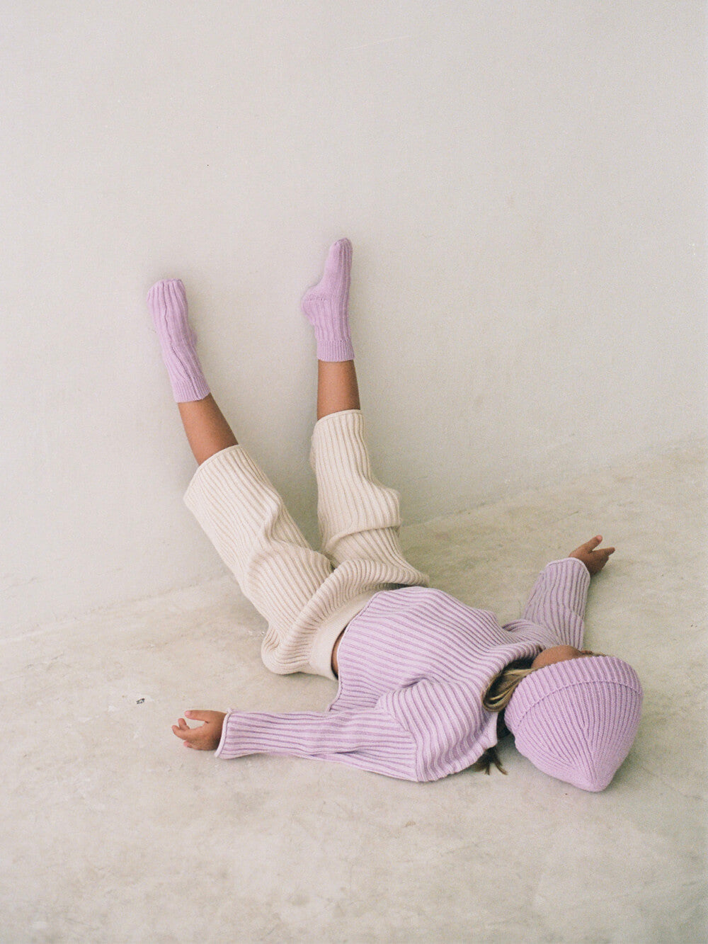 Knit Beanie - Mauve