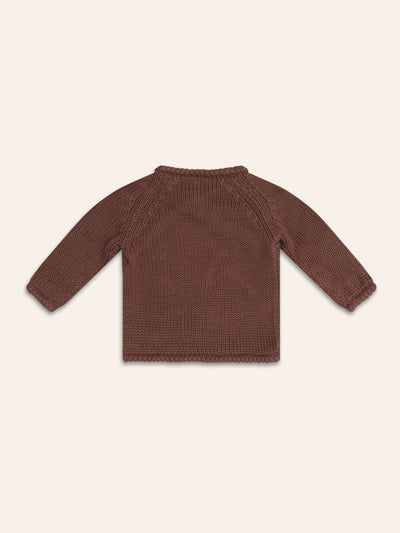 Poet Knit Wrap Jumper - Cocoa