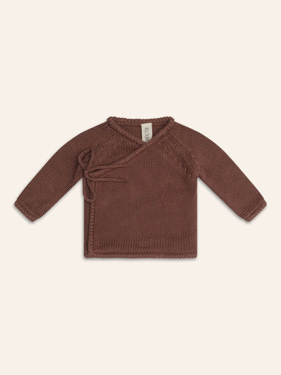 Poet Knit Wrap Jumper - Cocoa
