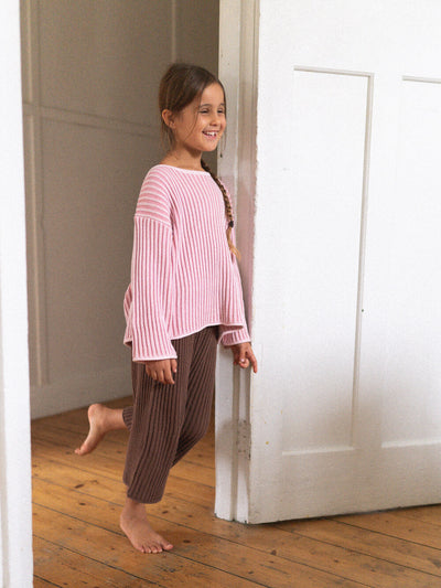 Essential Organic 3/4 Knit Pants - Cocoa