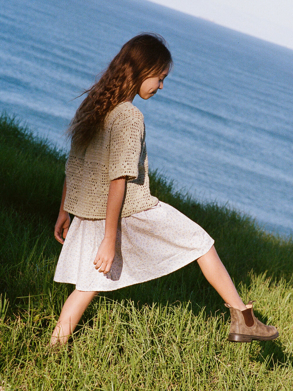Lenni Skirt - Indigo Bloom Print