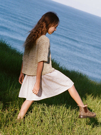 Lenni Skirt - Indigo Bloom Print