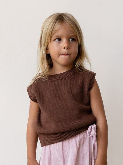 Knit Vest - Cocoa