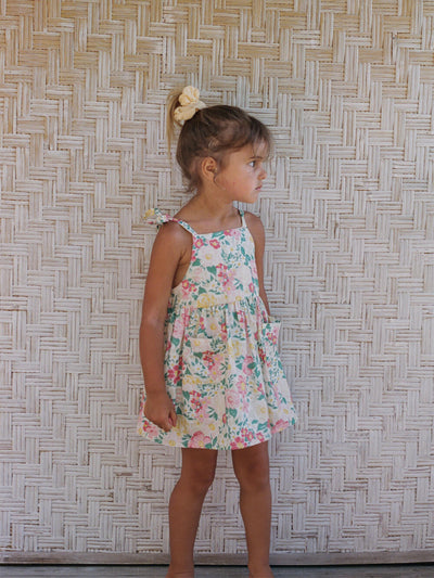 Luna Pinafore Dress - Garden Floral
