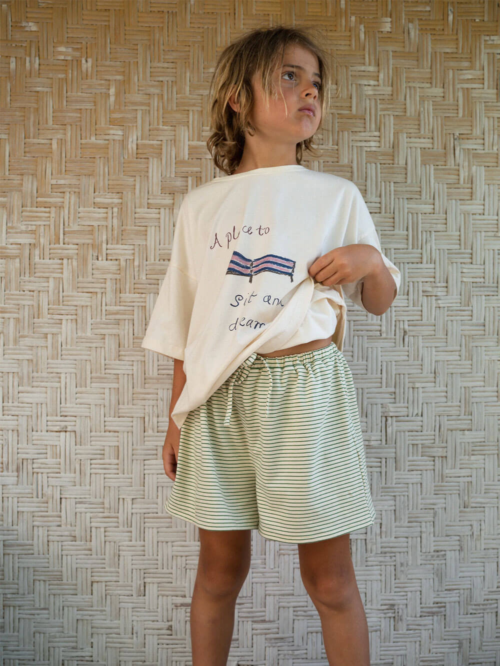 Thea Shorts - Hunter Stripe