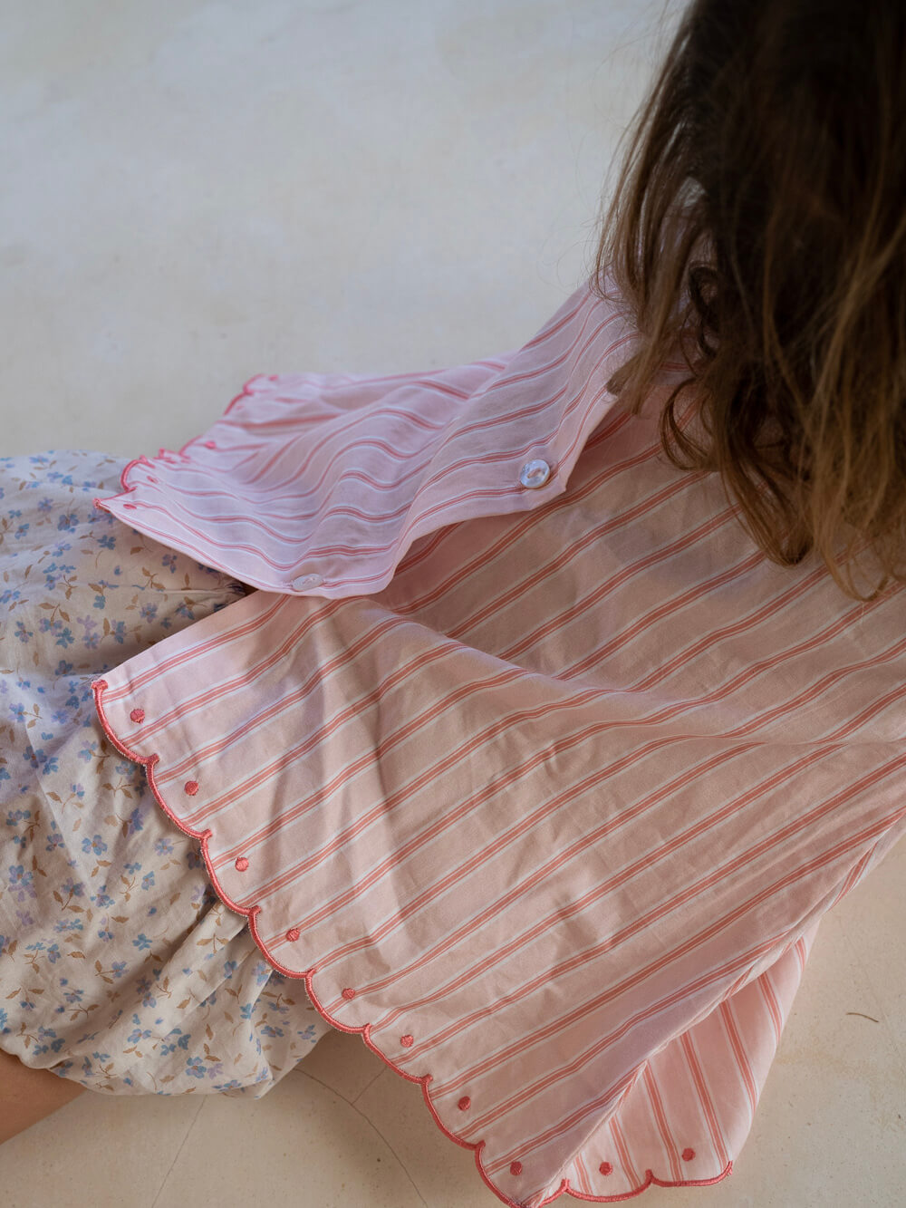 Nora Blouse - Pink Stripe