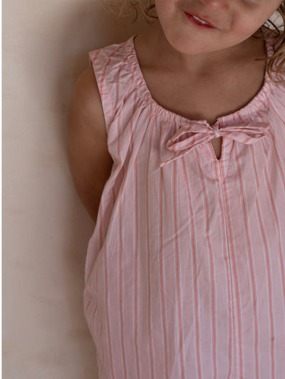 Sadie Overalls - Pink Stripe