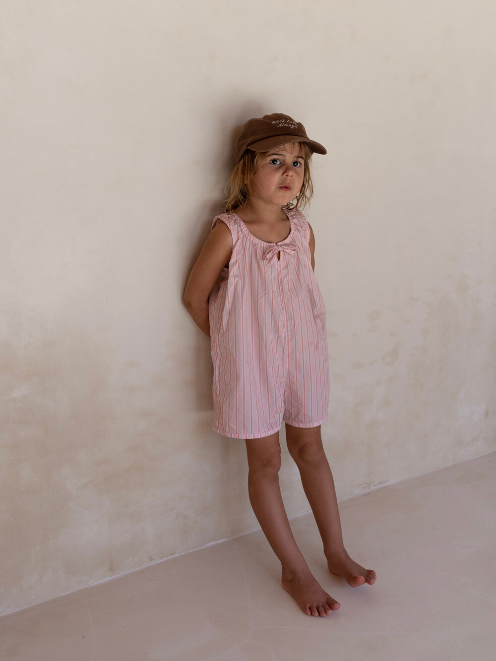 Sadie Overalls - Pink Stripe