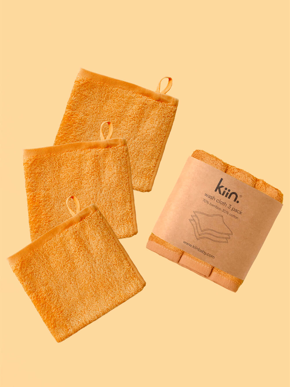 Wash Cloth 3 Pack - Caramel