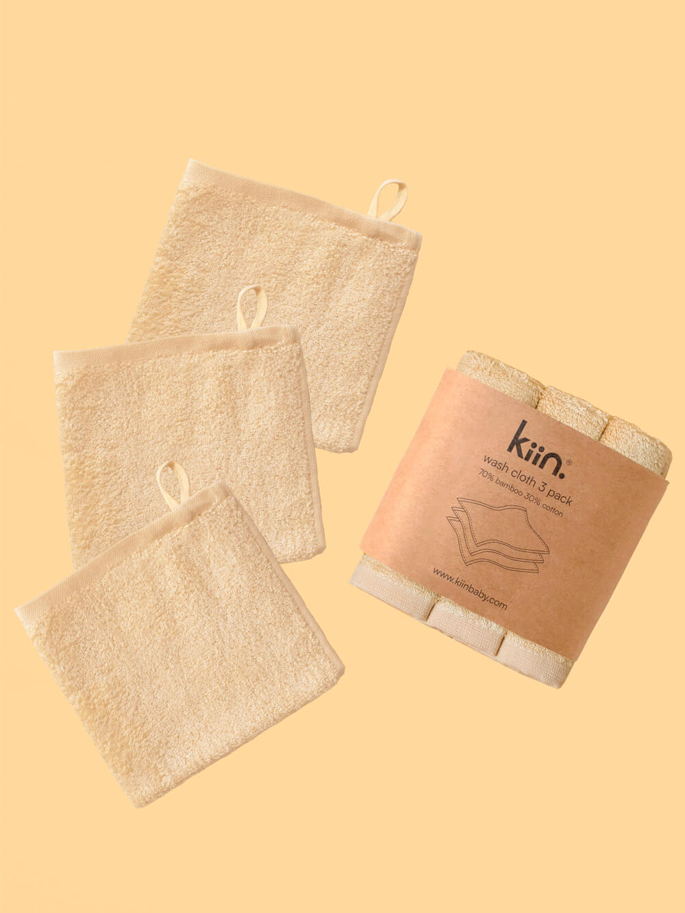 Wash Cloth 3 Pack - Oat