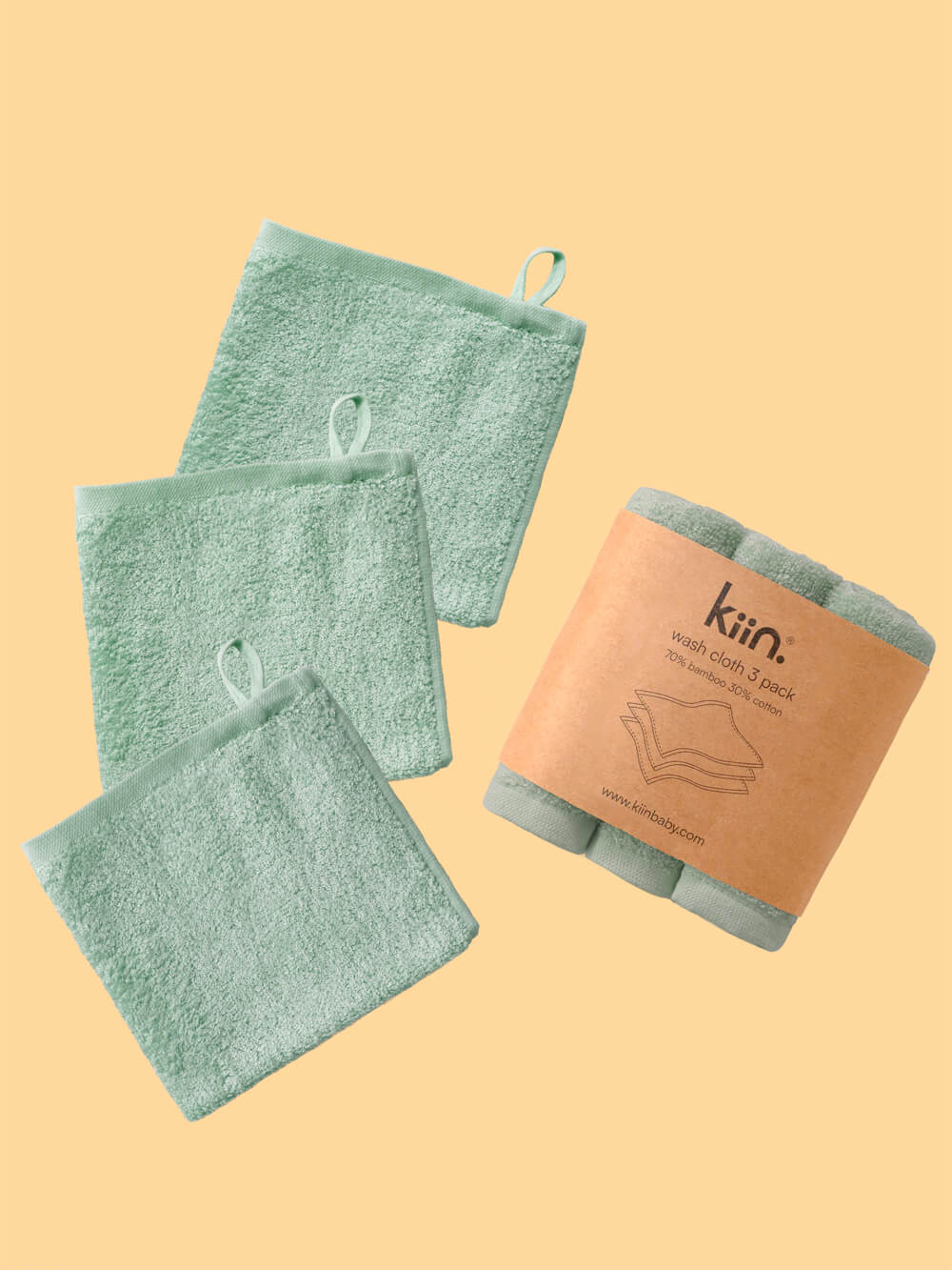 Wash Cloth 3 Pack - Sage