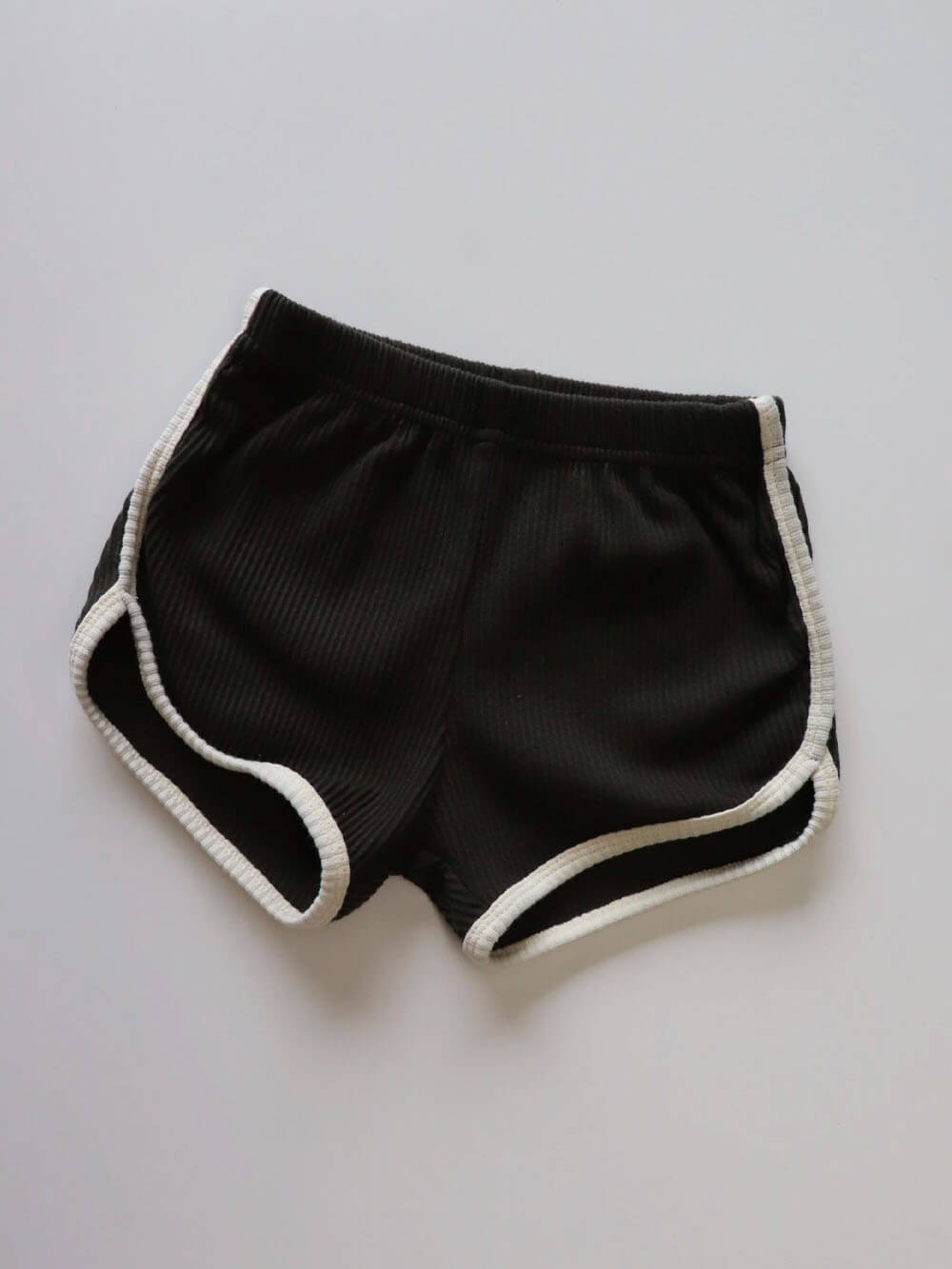 Rib Track Shorts - Black