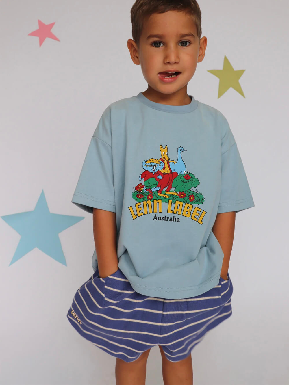 Aussie Animal Tee - Sky