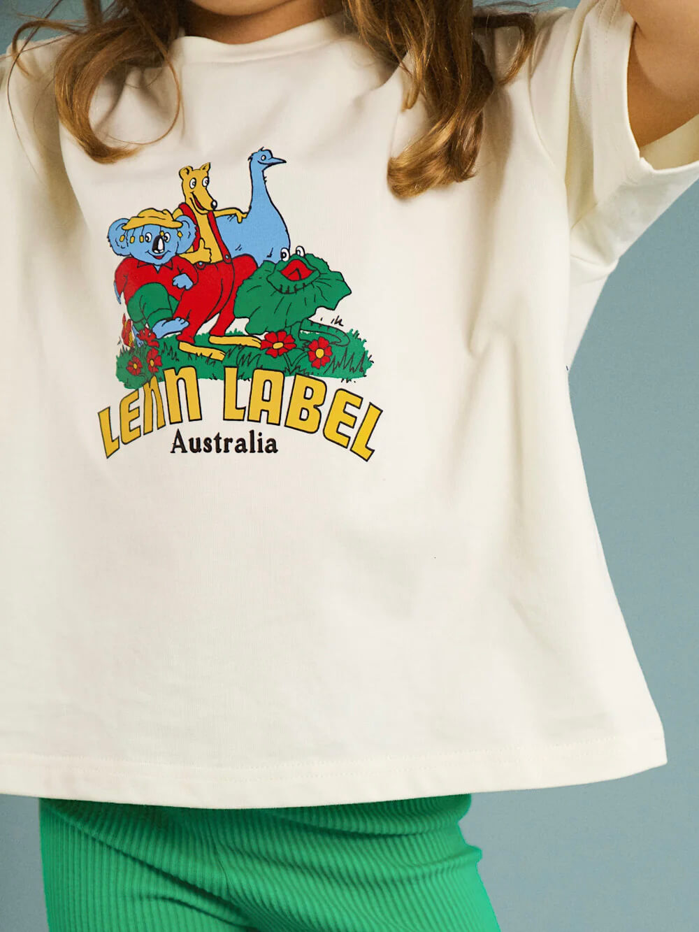 Aussie Animal Tee - Cream