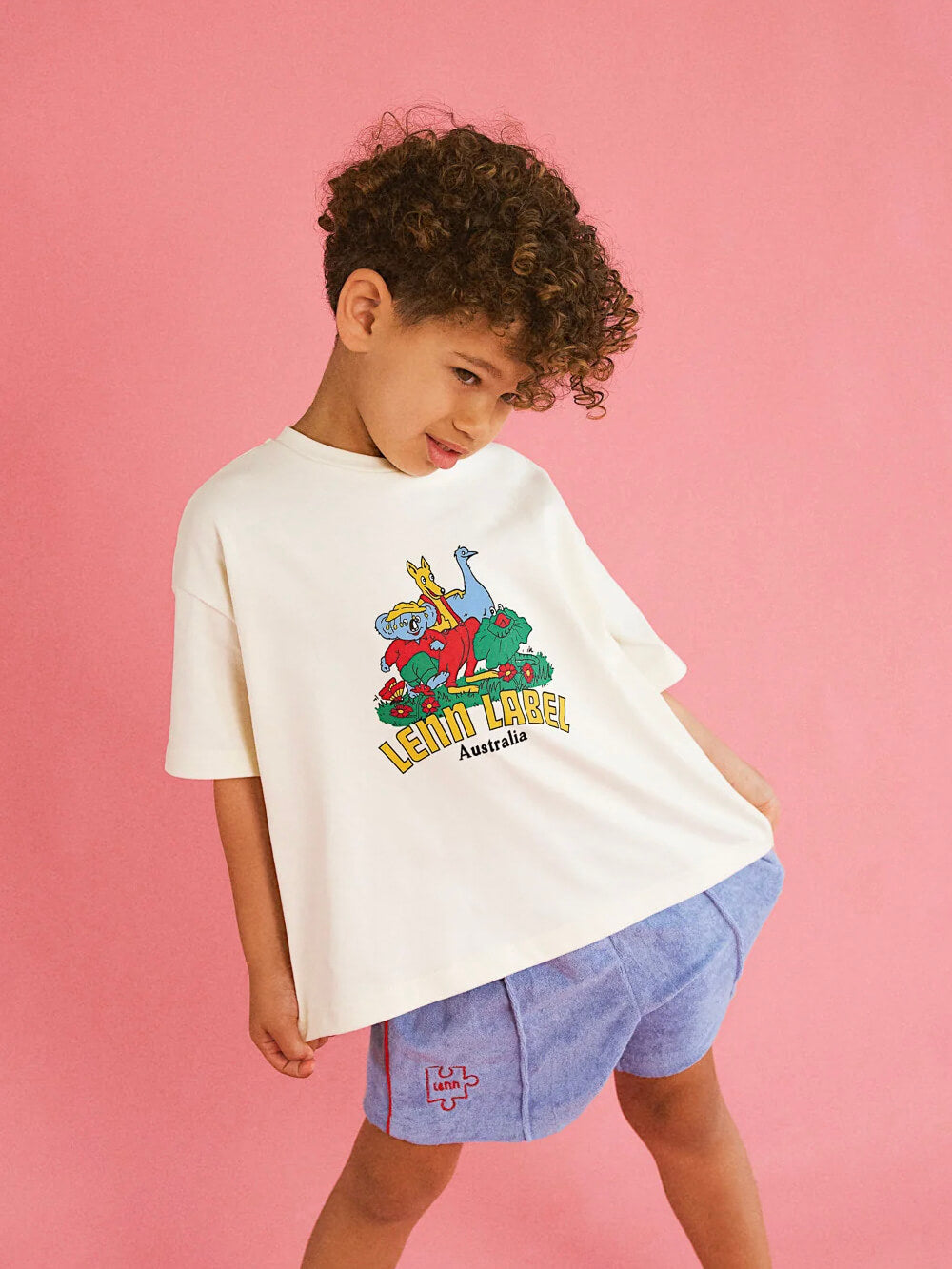 Aussie Animal Tee - Cream