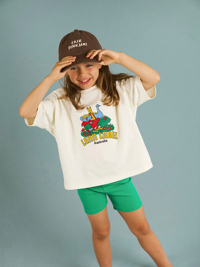 Aussie Animal Tee - Cream