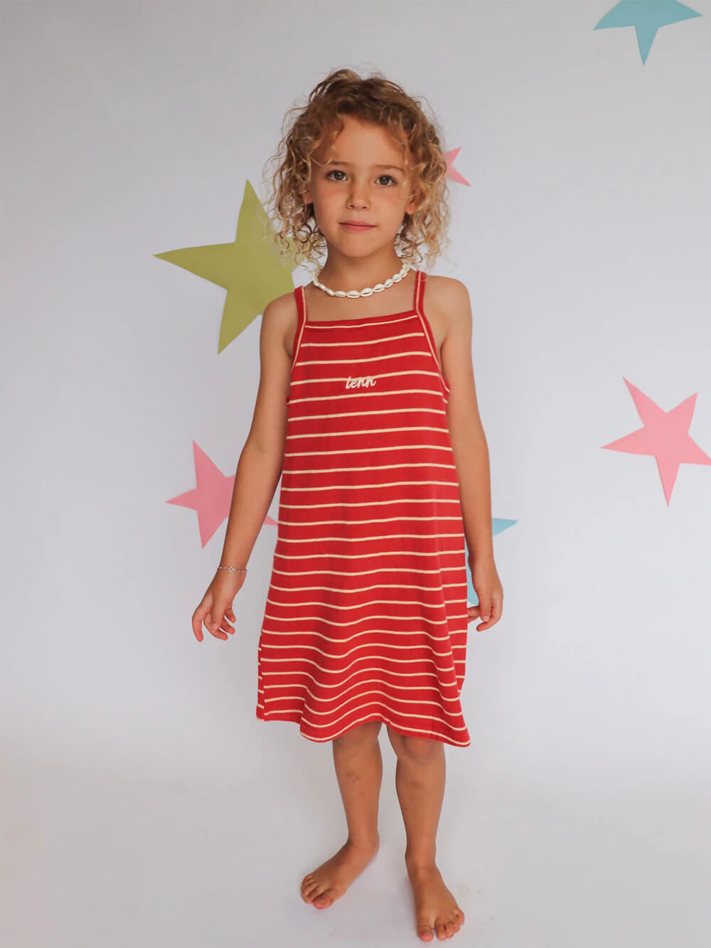 Outdoors Dress - Fiery Stripe