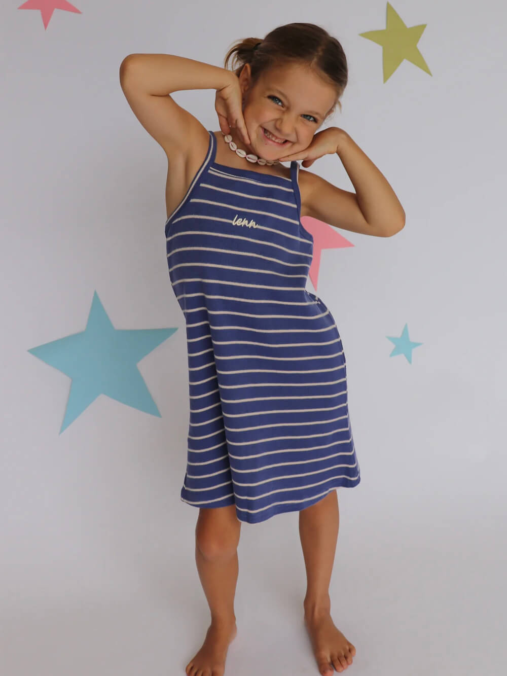 Outdoors Dress - Ocean Stripe