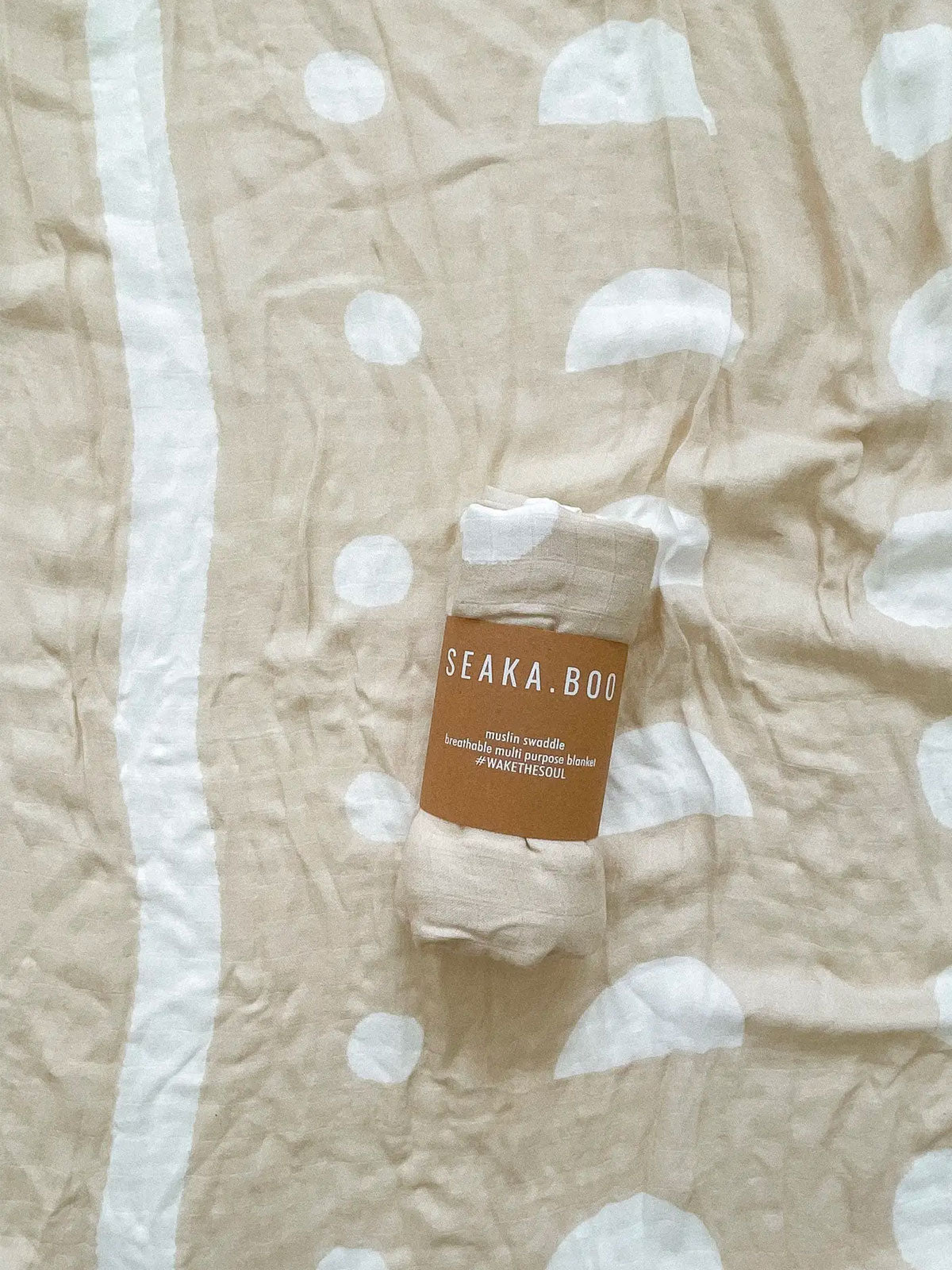 Bamboo/Cotton Swaddle - Oat Lunar