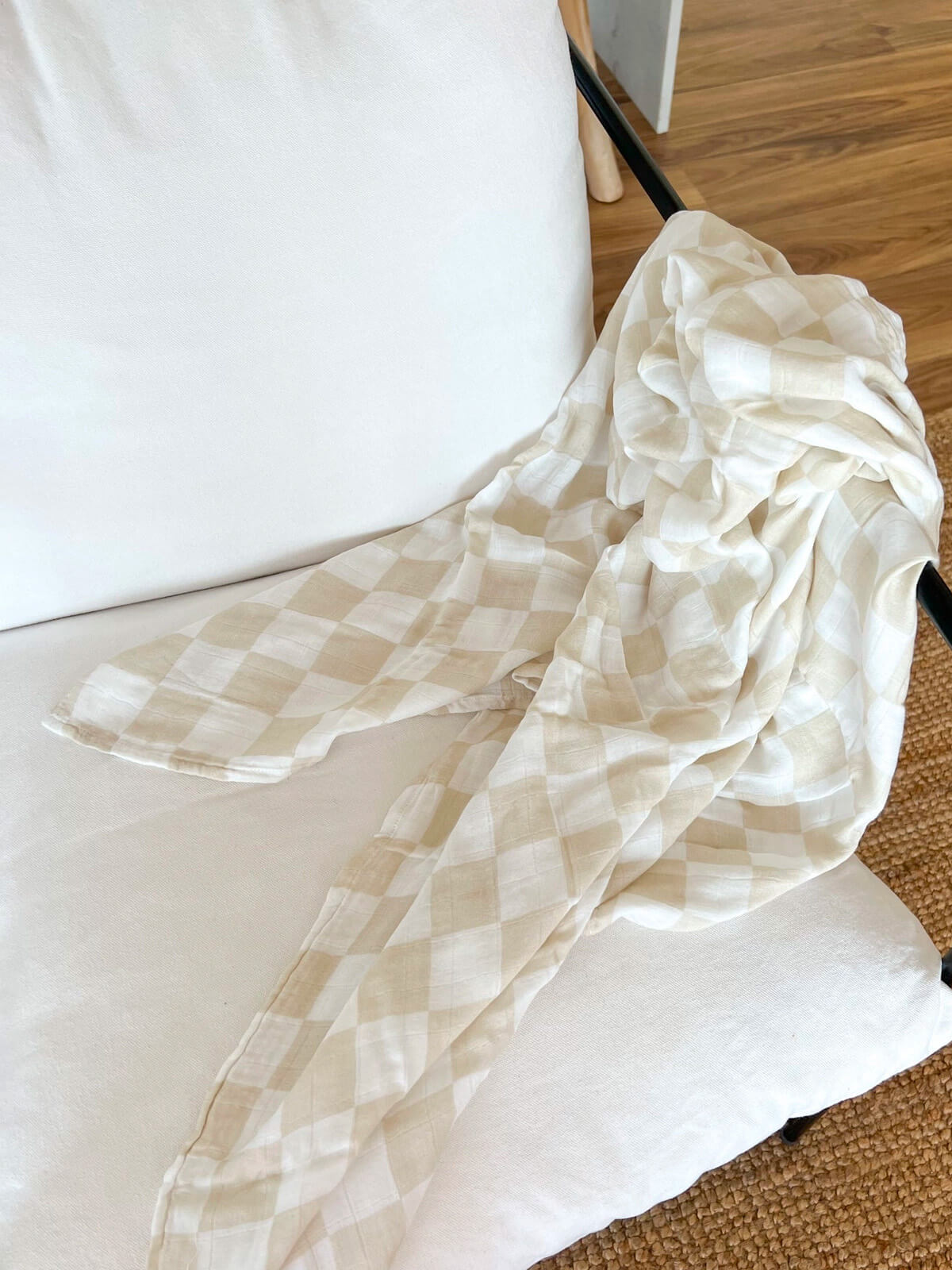 Bamboo/Cotton Swaddle - Tillie Nude Check