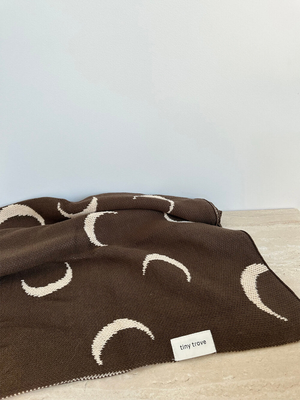 Lunar Knitted Blanket - Cocoa/Cream