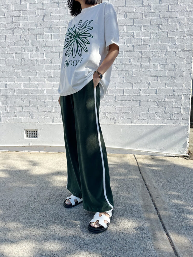 Piper Terry Racer Pants - Moss