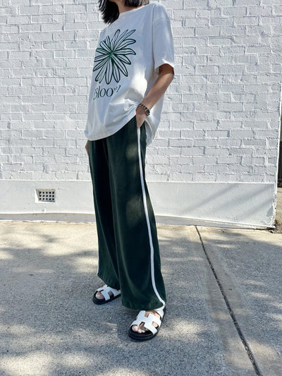 Piper Terry Racer Pants - Moss