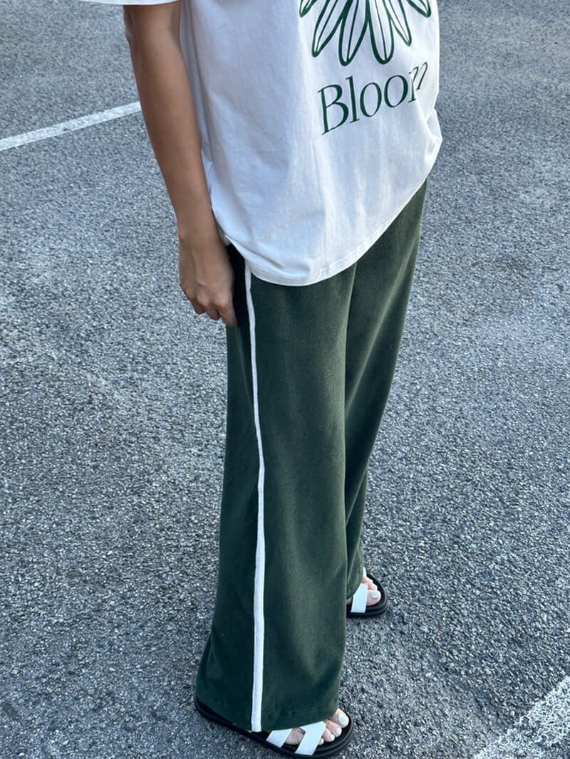 Piper Terry Racer Pants - Moss