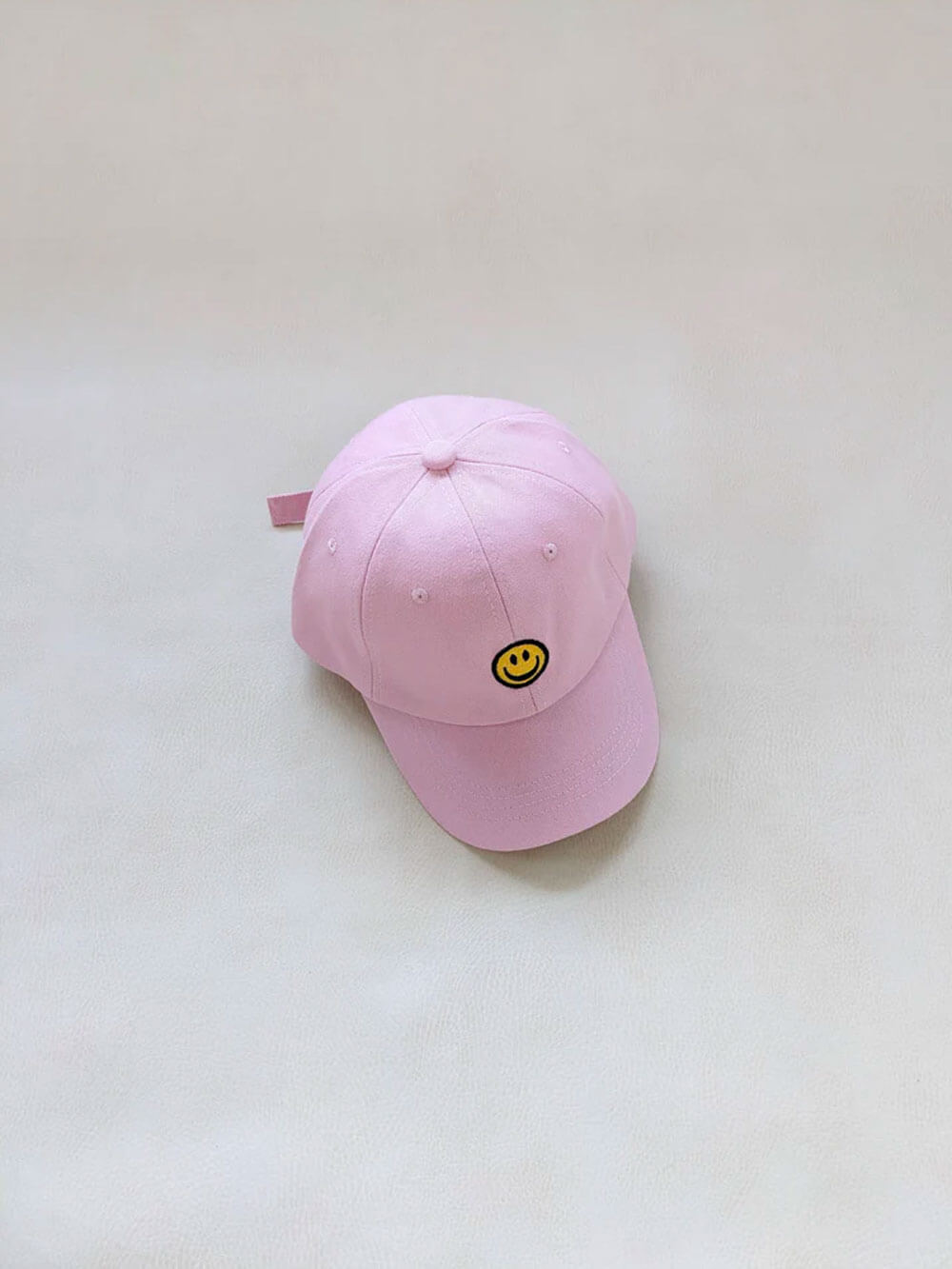 Smiley Embroidery Cap - Lilac