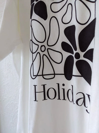 Holiday Relaxed Tee - White/Black