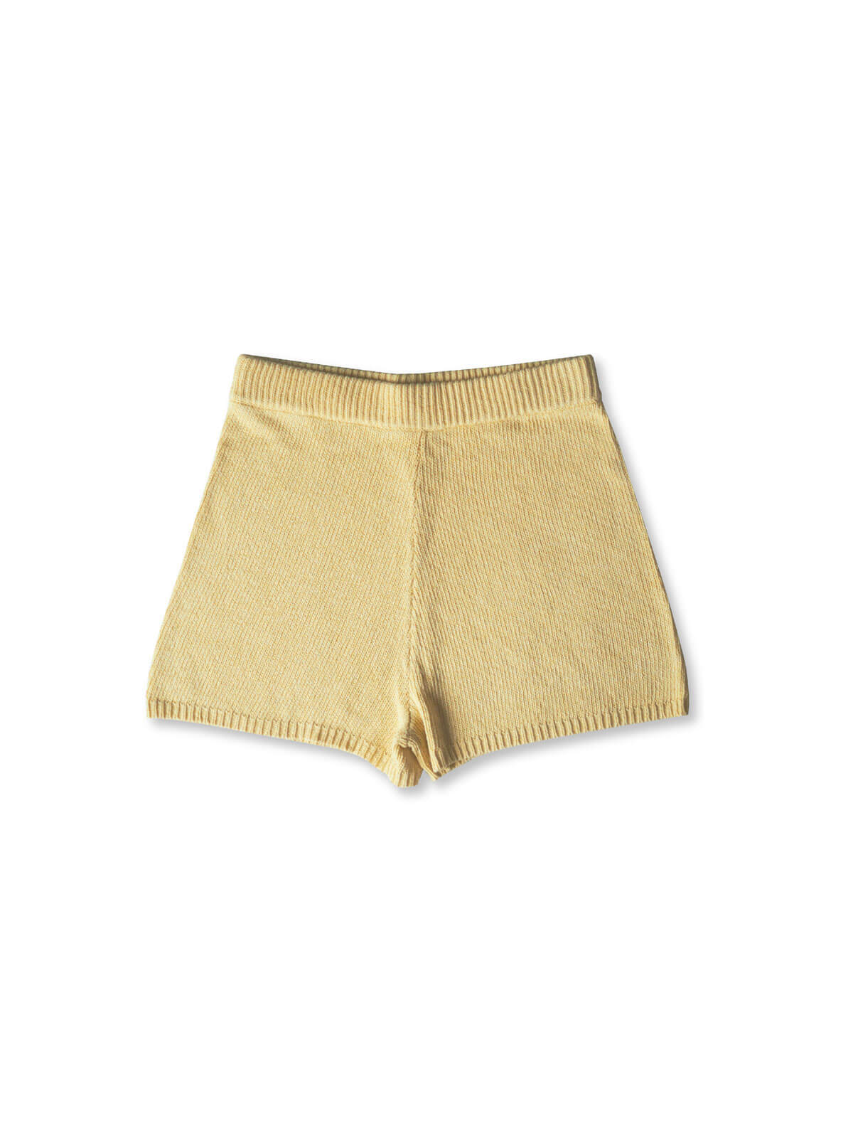Ladies Beach Knit Shorts - Lemon