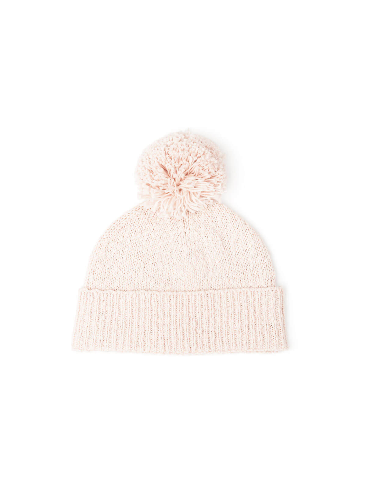 Organic Textured Knit Beanie - Pink Salt